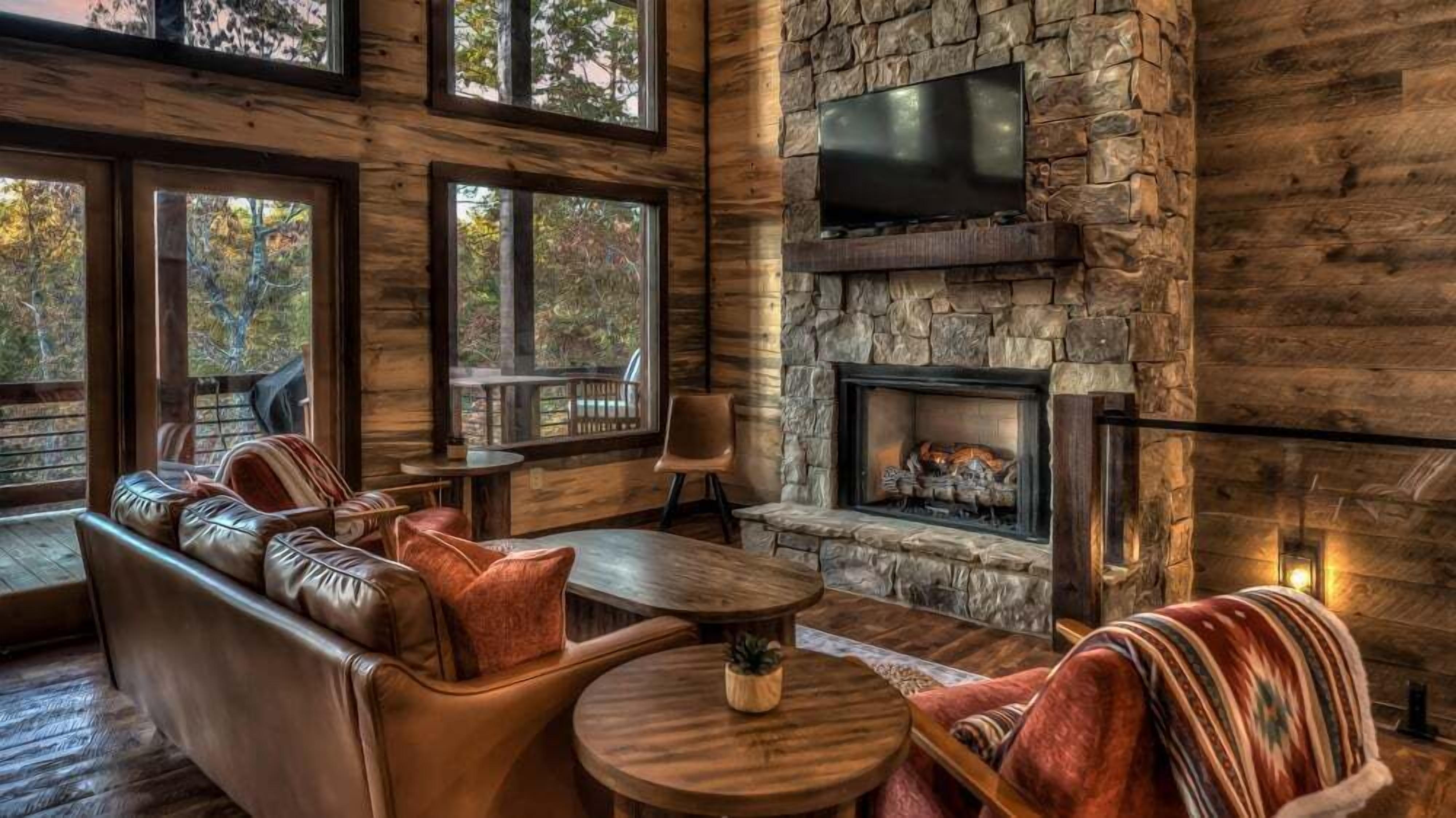 Televisión, chimenea y videojuegos 