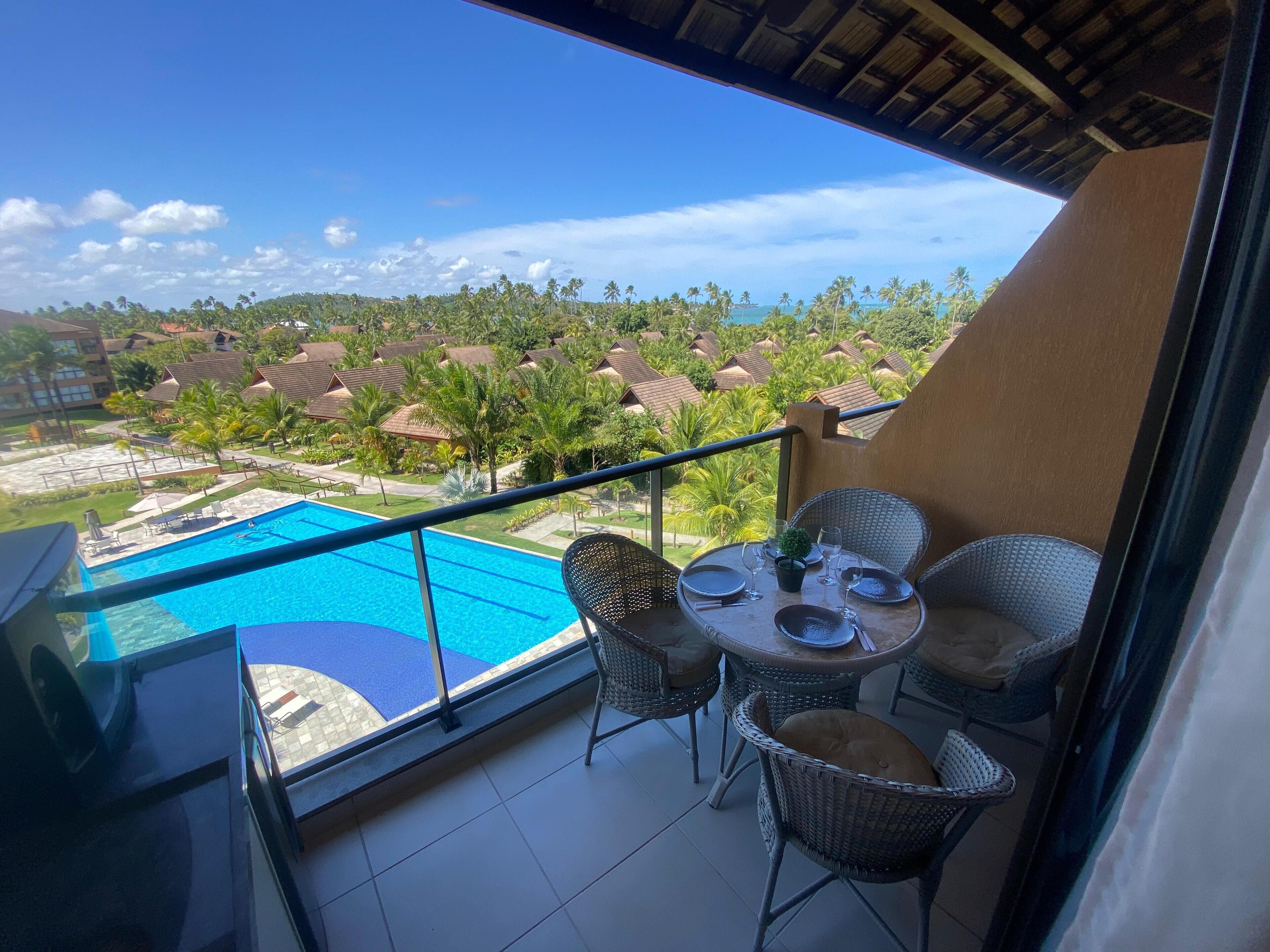 豪華開放式客房, 海景 | 夏威夷式陽台