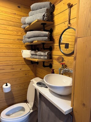 Serviettes fournies, papier de toilette