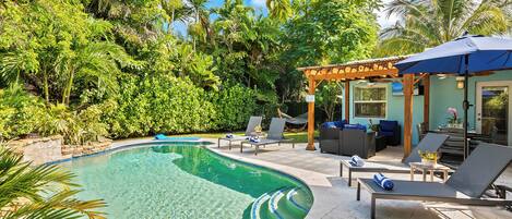 Una piscina riscaldata