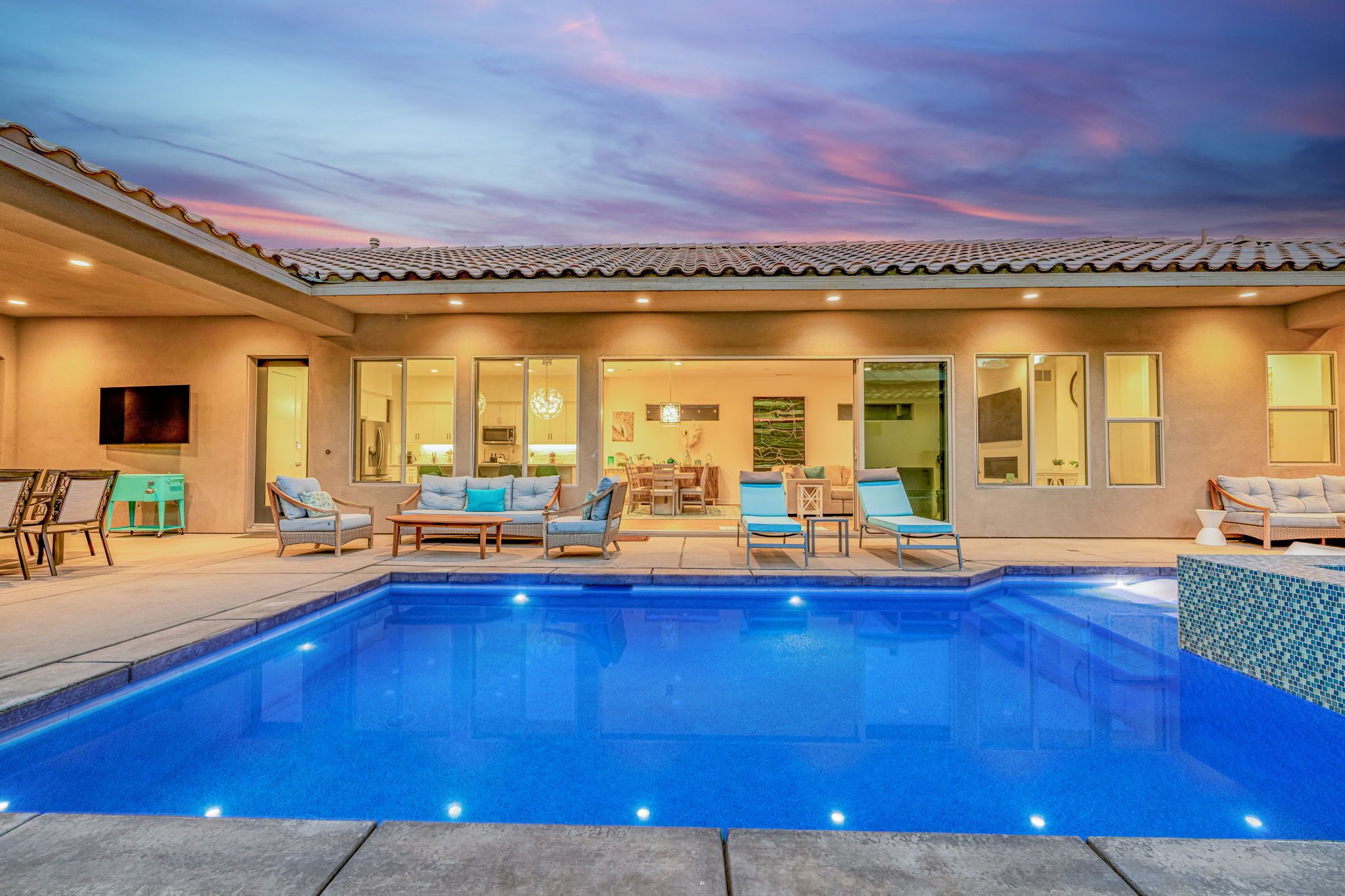 A heated pool