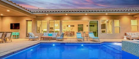 A heated pool