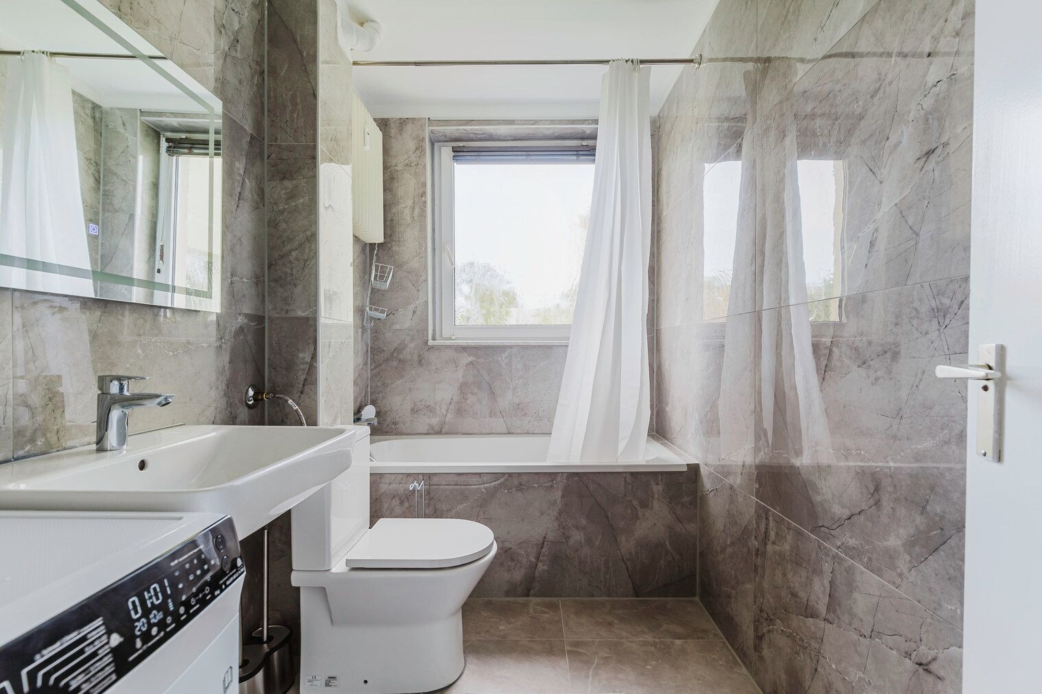 Hair dryer, towels