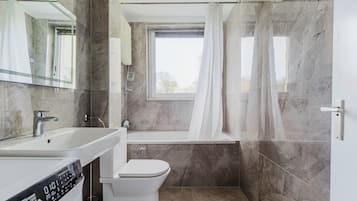 Hair dryer, towels