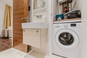 Hair dryer, towels