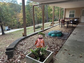 屋外ダイニングエリア