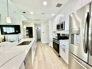 Fridge, microwave, oven, stovetop - Contemporary Modern Decor Newly Constructed Condo (Tucson)