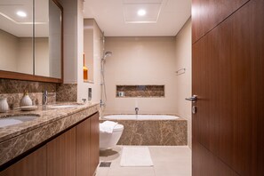 Hair dryer, towels