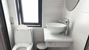 Classic Double Room, City View | Bathroom | Shower, hair dryer, towels, soap