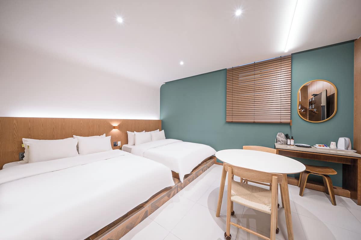 Family Twin Room | 1 bedroom, desk, laptop workspace, free WiFi