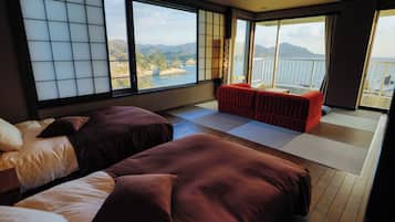 Panoramic-Studio, Nichtraucher, Meerblick | Daunenbettdecken, Zimmersafe, kostenloses WLAN