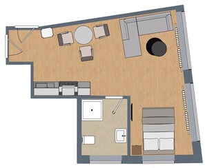 Floor plan - Apartment 4 | Boardinghouse Lüneburg No8A (Lüneburg)