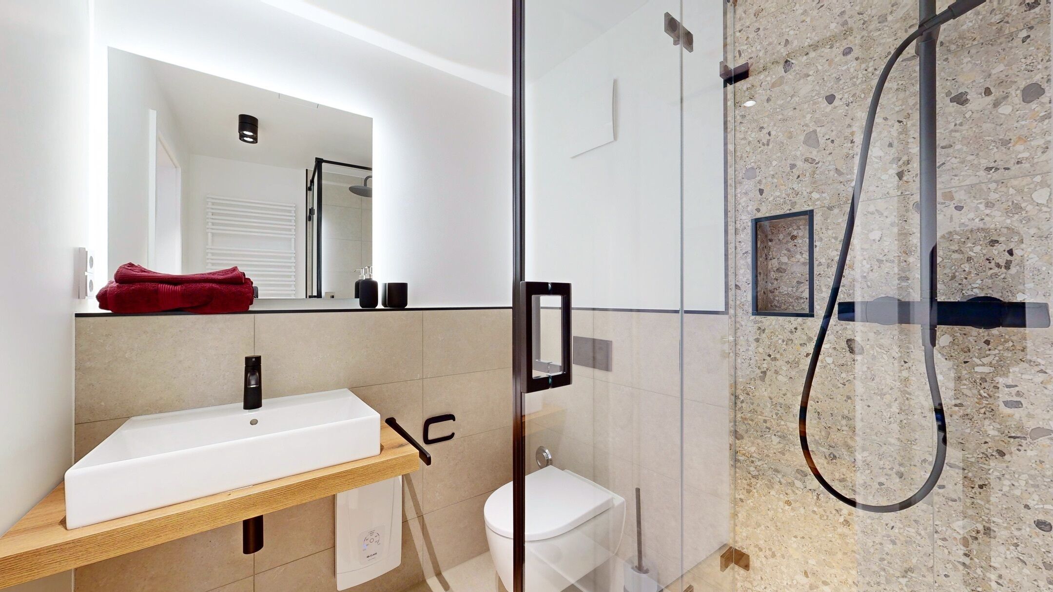 Hair dryer, towels
