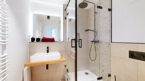 Hair dryer, towels