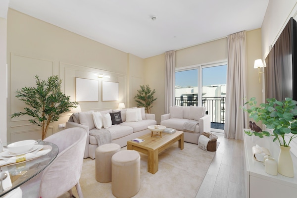 Appartement Deluxe, 1 chambre, balcon, vue canal | Coin séjour