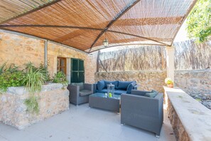 Terrace/patio - Ca'n Pou Vell - Villa With Private Pool In Búger (Búger, Illes Balears)