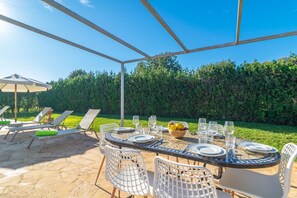 Outdoor dining - N'amera - Villa With Private Pool In Campos (Campos, Illes Balears)