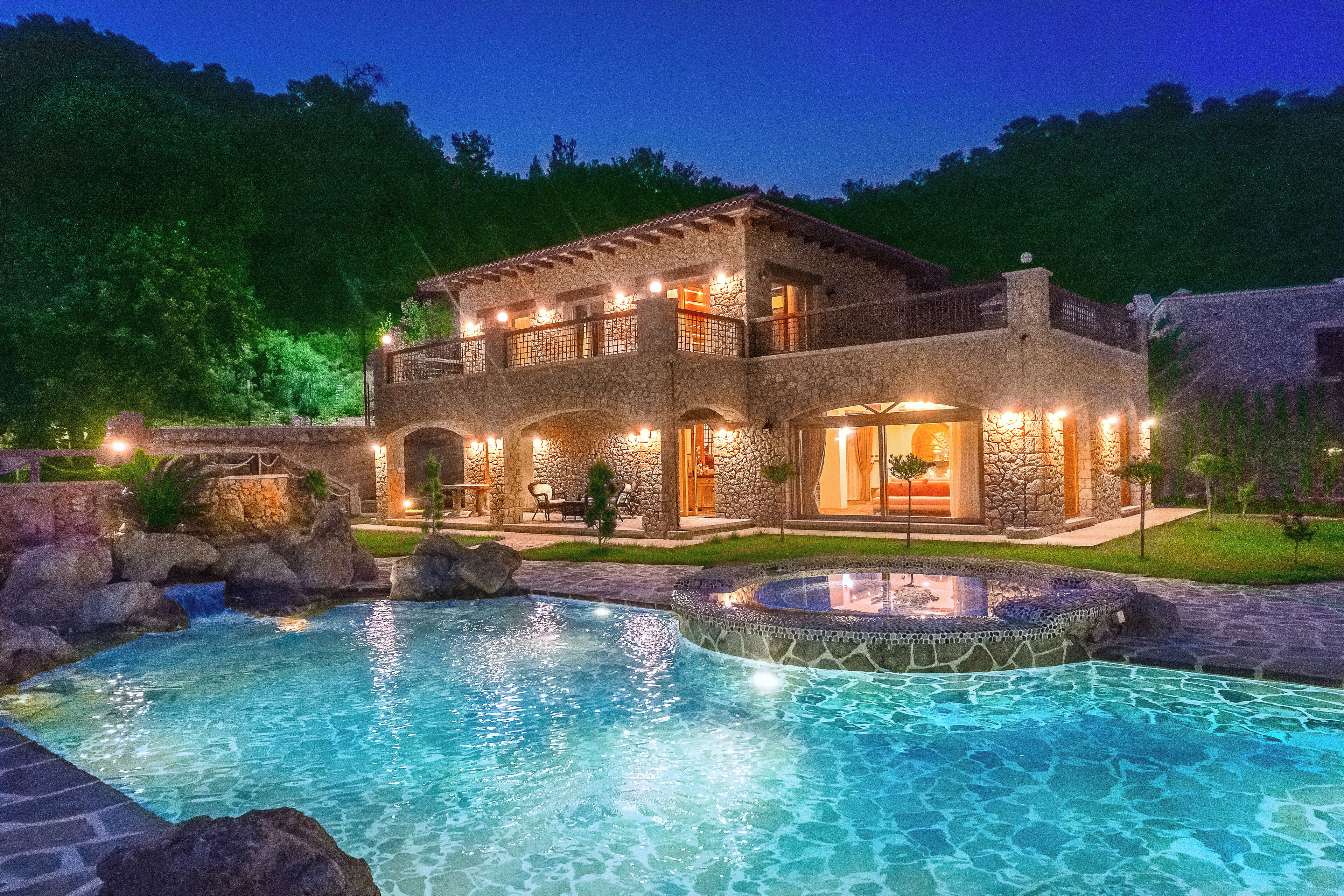 Superior Villa, Partial Sea View | Front of property – evening/night