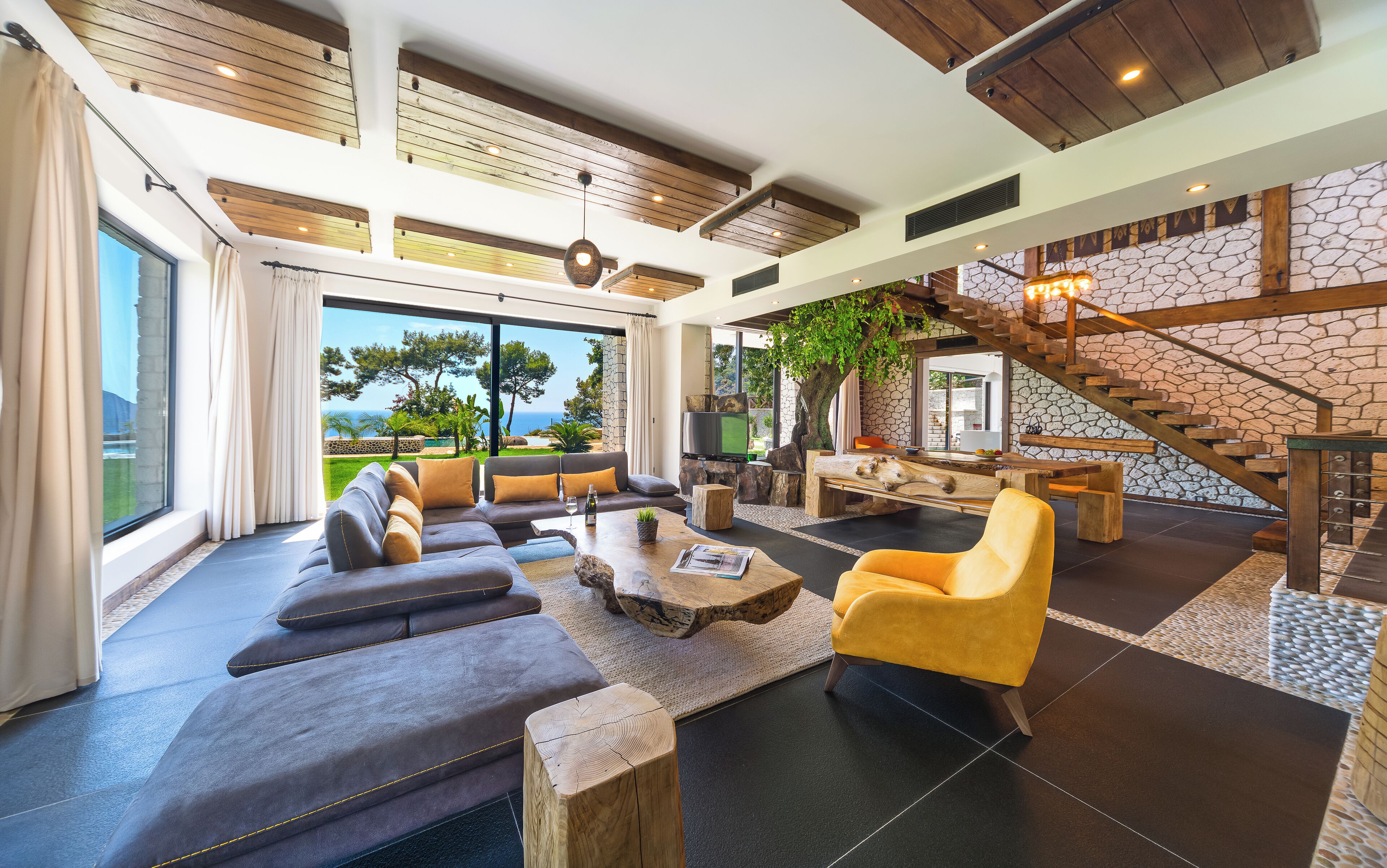 Royal Villa, Sea View | Living area | Flat-screen TV, ping pong