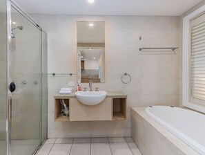 Hair dryer, towels