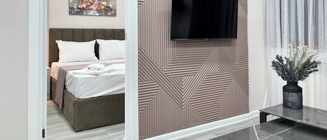 2 室のベッドルーム、アイロン / アイロン台、WiFi、ベッドシーツ