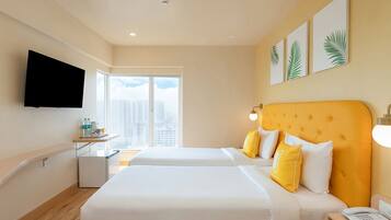 Standard Twin Room, City View | Desk, laptop workspace, iron/ironing board, free WiFi