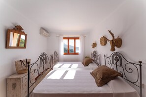 4 bedrooms, iron/ironing board, WiFi, bed sheets