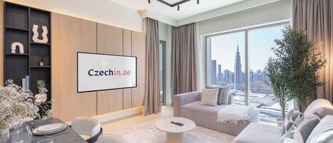 スタンダード アパートメント バルコニー シティビュー | リビング エリア