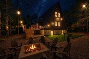 Terrace/patio - Apex A-Frame | Lake Access | Hot Tub | Fire Pit (Blakeslee)