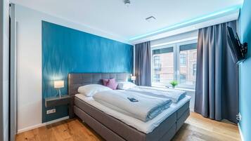 2 室のベッドルーム、WiFi (無料)、ベッドシーツ