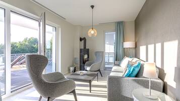 Télévision, cheminée, chaßne hi-fi