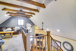 House (2 Bedrooms) | Interior - Private Hot Tub & Game Room: Pocono Family Cabin! (Tobyhanna)