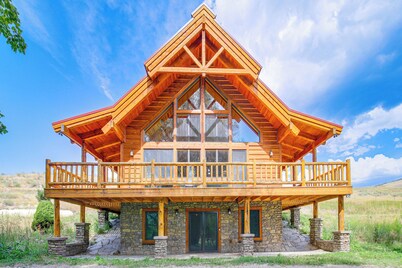 Nordic Style Lodge w/ Deck on 80 Acres in Arlee