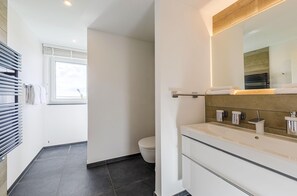 Shower, hair dryer, towels - 5 star vacation apartment Boddenstuv with balcony and Bodden view (Wustrow)