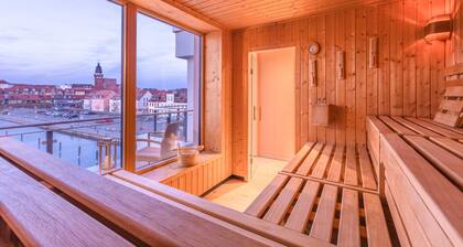 5-star Anastasia vacation apartment - your retreat on the Müritz with harbor view