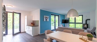Modern 5-star vacation apartment with roof terrace on Lake Krakow