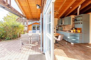 Outdoor dining - Vacation home Blau am See in Jabel - your idyll by the water (Jabel)
