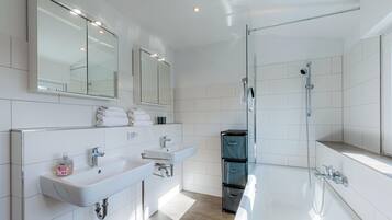 Hair dryer, towels