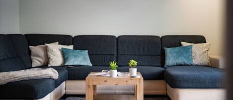 TV, lareira, aparelho de som