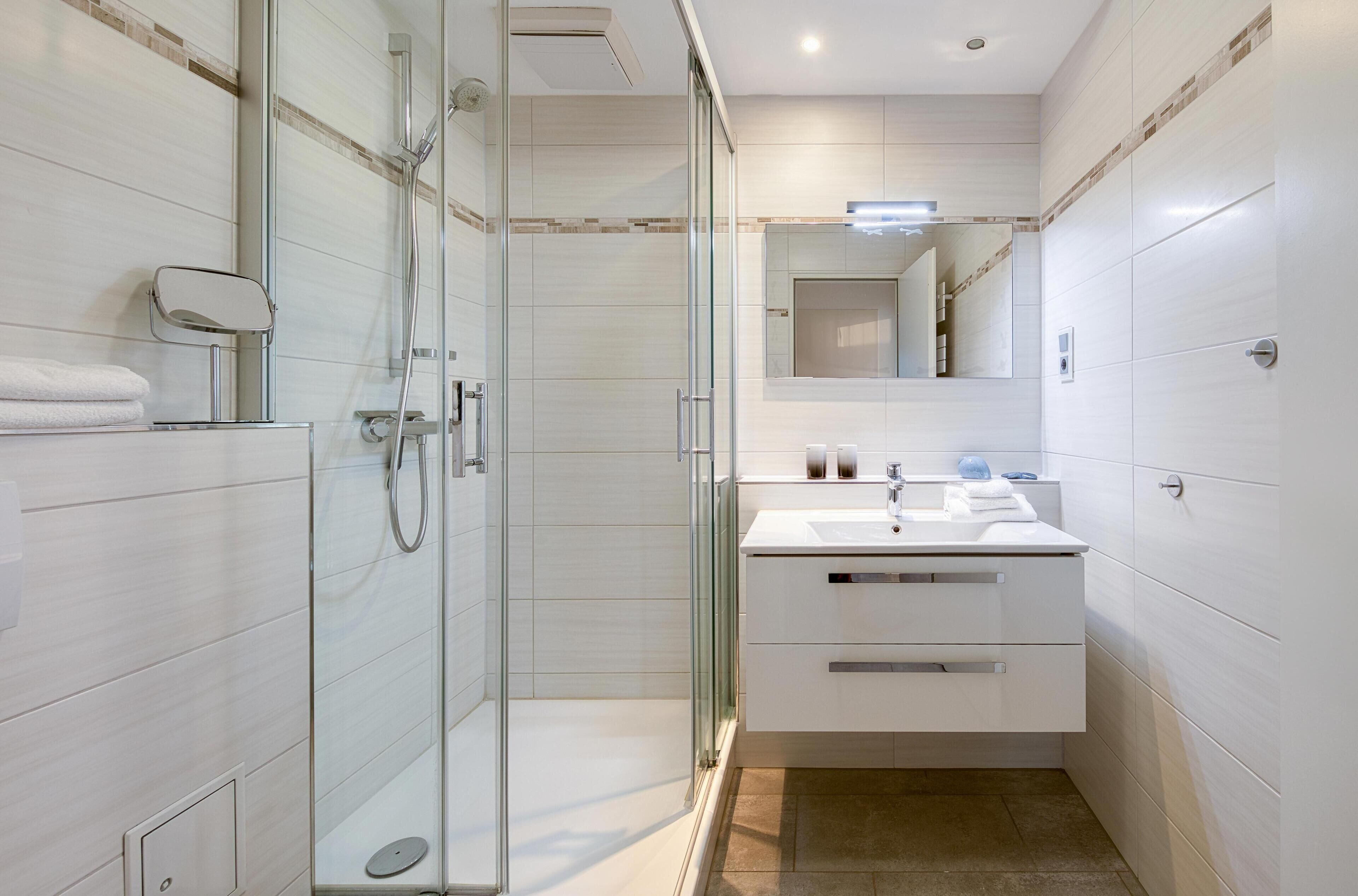 Shower, hair dryer