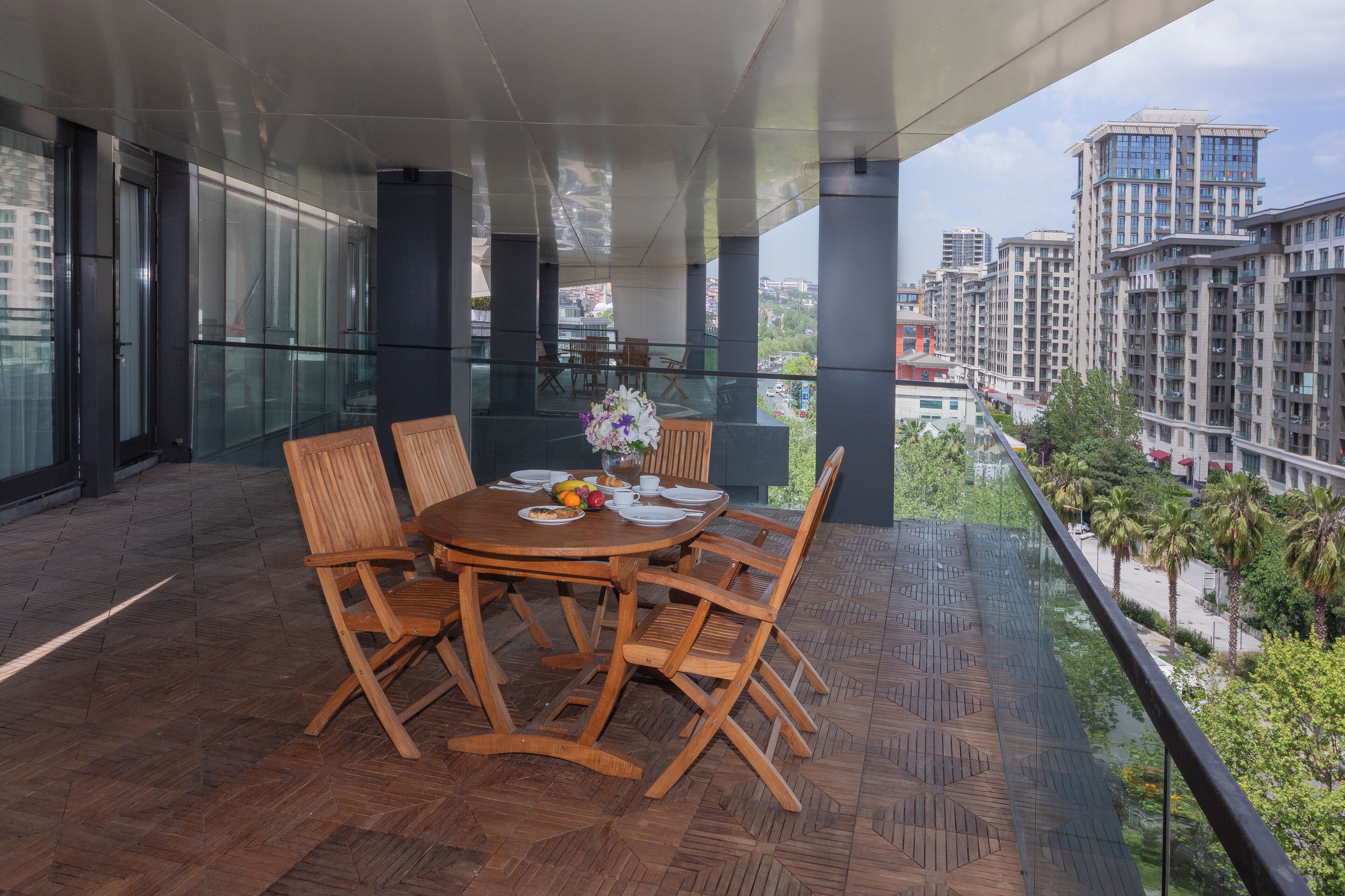 Deluxe Apartment, 2 Bedrooms, Terrace, City View | Terrace/patio