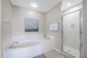 Douche, serviettes fournies