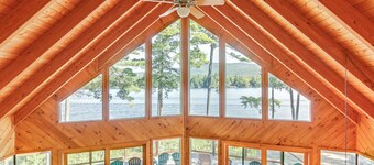 Amazing Moultonborough retreat sleeps 14 and accommodates a 24 foot boat