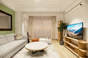 Deluxe-Apartment, 3 Schlafzimmer | Betten mit Memory-Foam-Matratzen, Zimmersafe, Schreibtisch