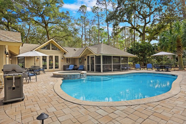 Una piscina riscaldata