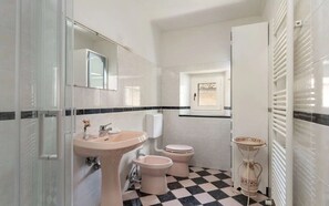 Casa | Baño | Regadera, secadora de cabello, bidet, toallas 