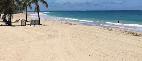 Playa en los alrededores, camastros y toallas de playa