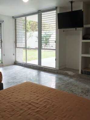 Camera doppia, vista giardino | Insonorizzazione, Wi-Fi gratuito