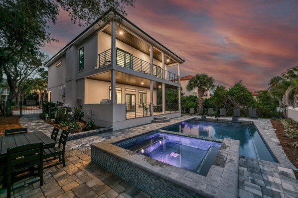 A heated pool