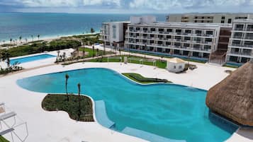 5 outdoor pools, cabanas (surcharge), pool umbrellas